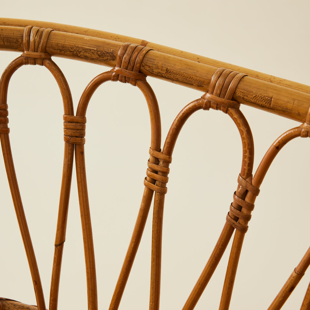 Viggo Boesen Danish Rattan “Fox Chairs”, a Pair, Mid Century, 1960's