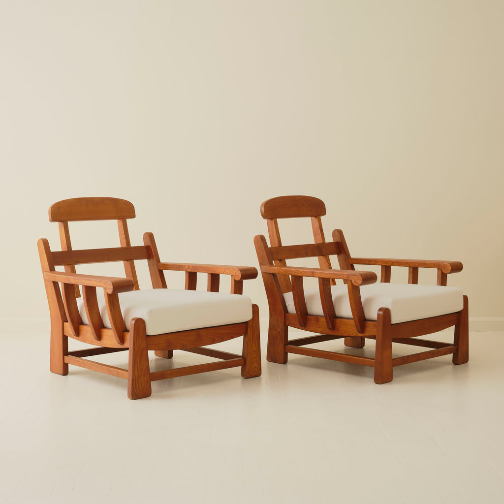 Maison Regain Chairs Chairs, a pair, 1960's