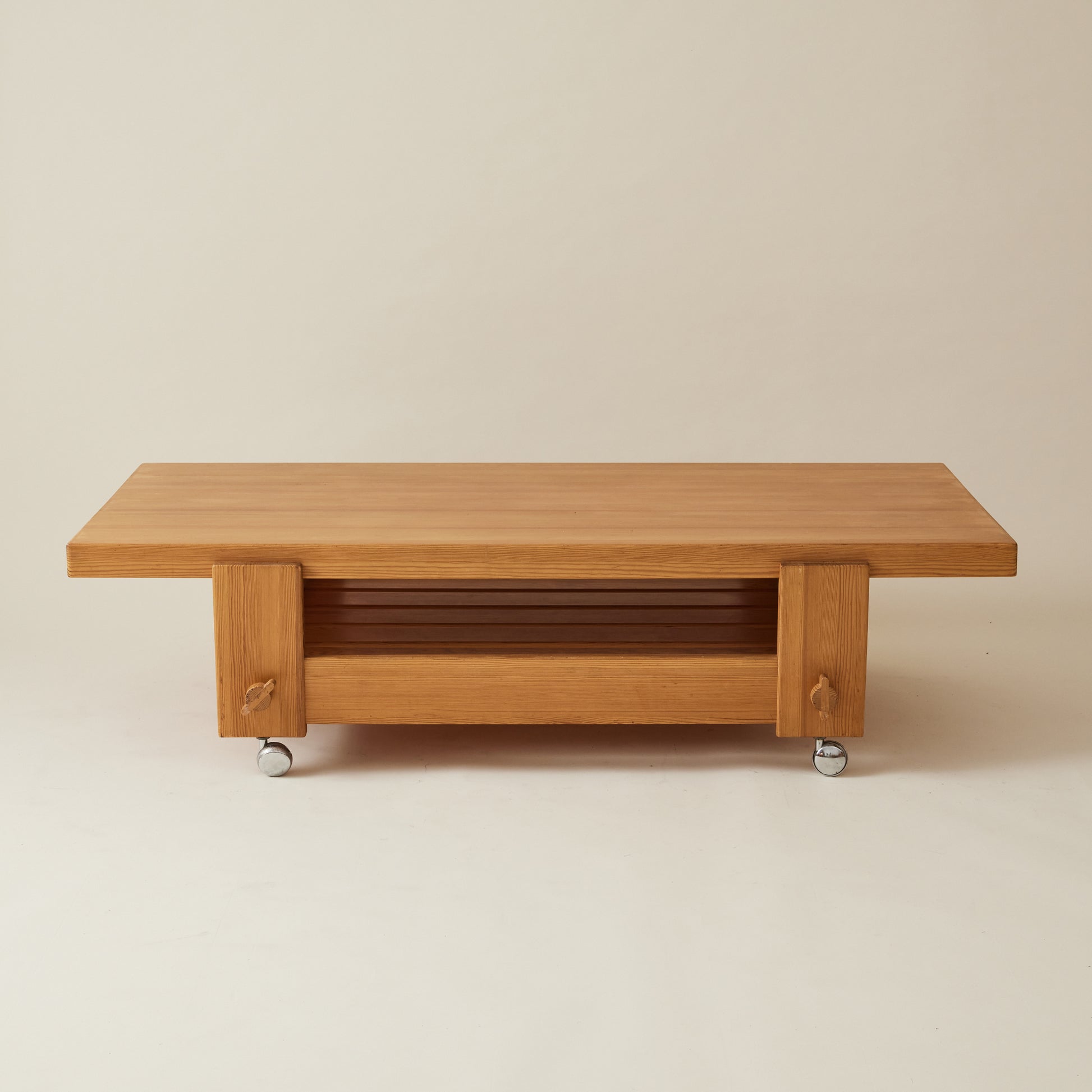 SOLD ! Yngve Ekström Solid Pine Swedish Coffee Table,"Kontrapunkt", 1960s