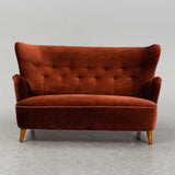 SOLD Swedish Modern Sofa in Velvet