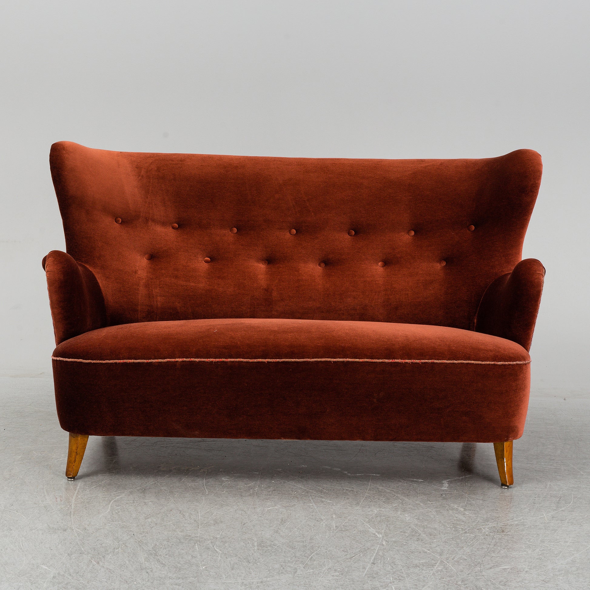 SOLD Swedish Modern Sofa in Velvet