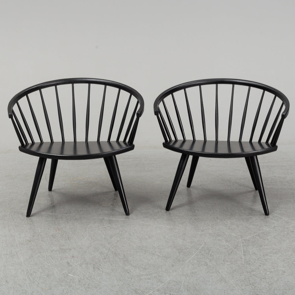 SOLD Swedish Black Spindle Chairs