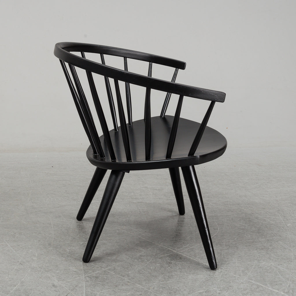 SOLD Swedish Black Spindle Chairs