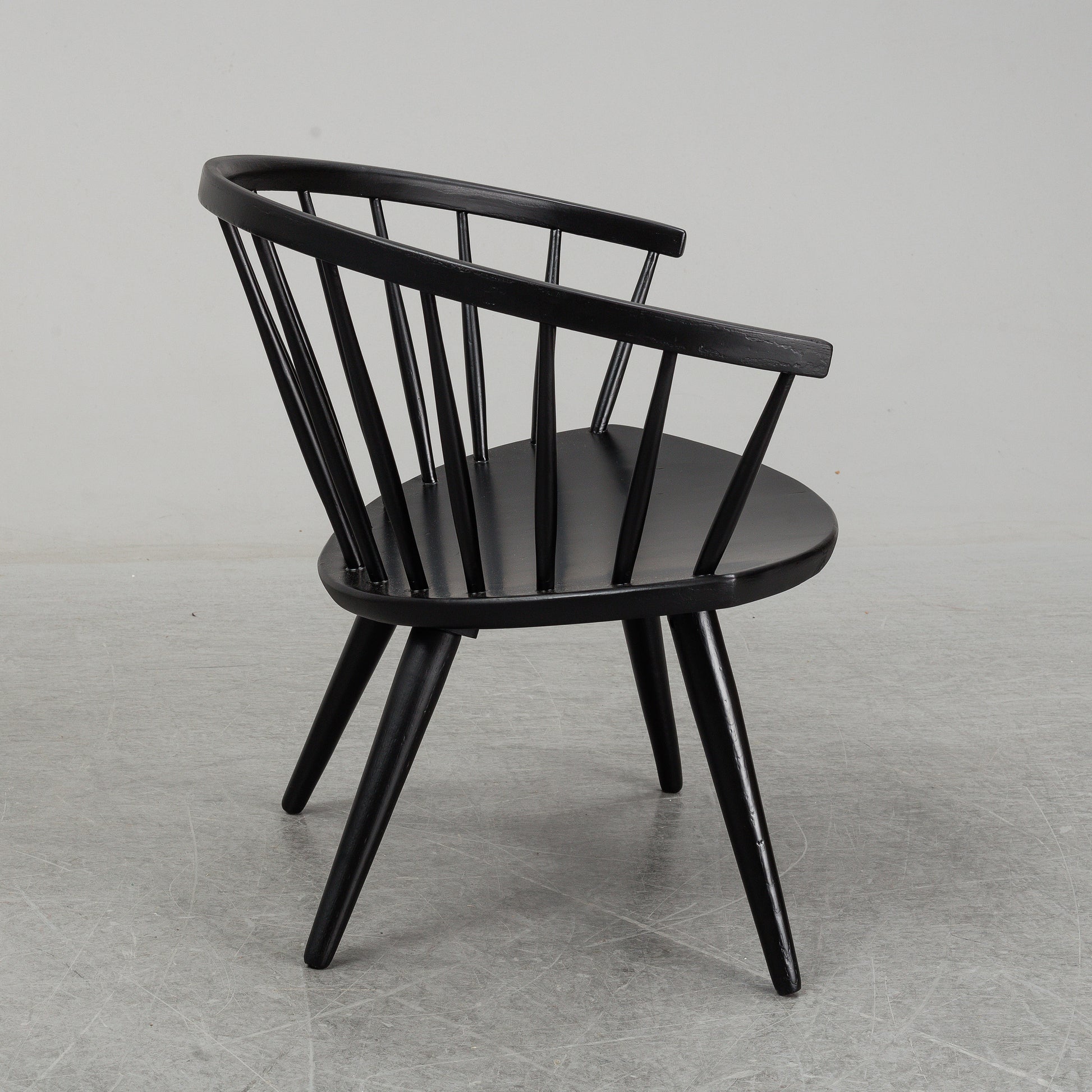 SOLD Swedish Black Spindle Chairs