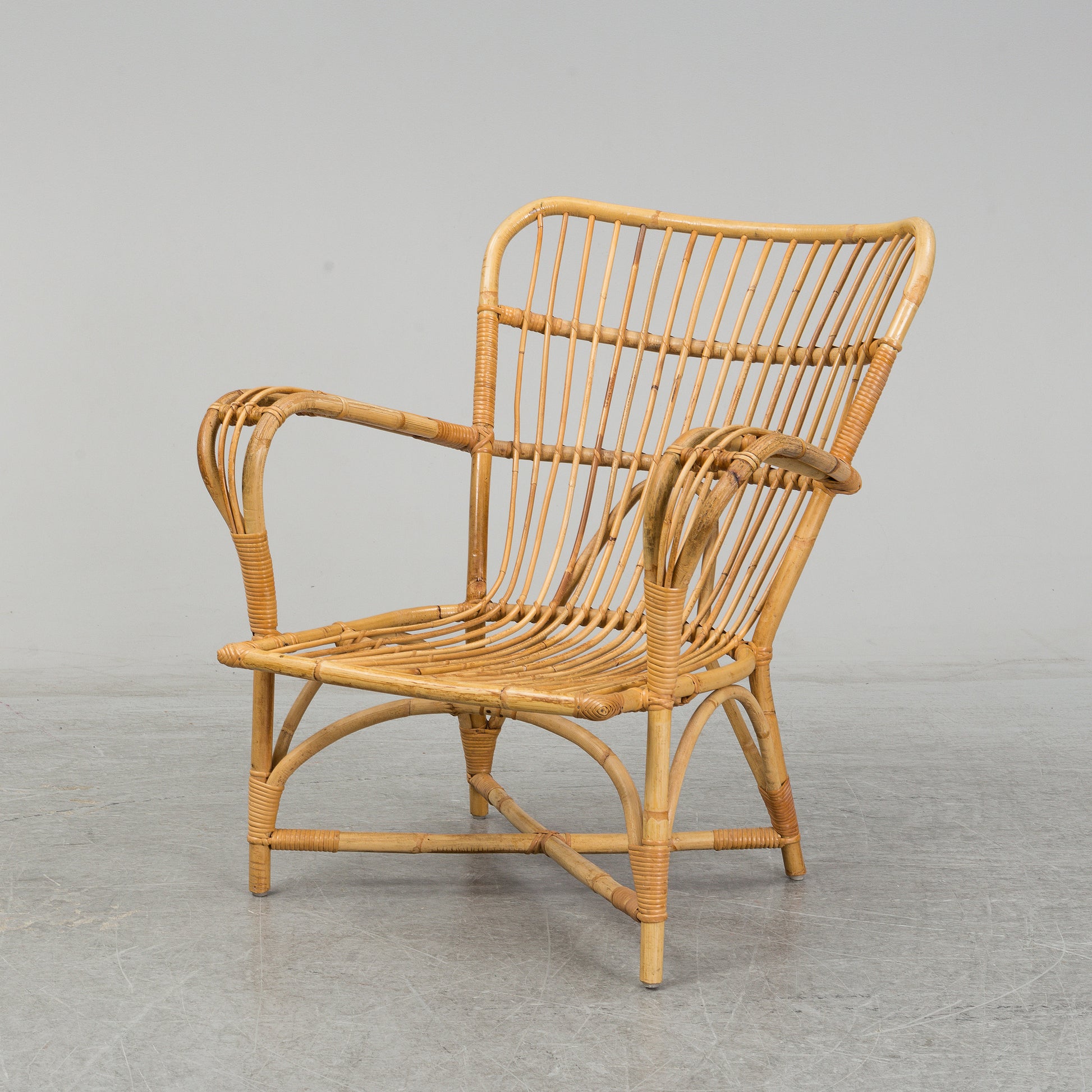 SOLD Rattan Lounge Chair