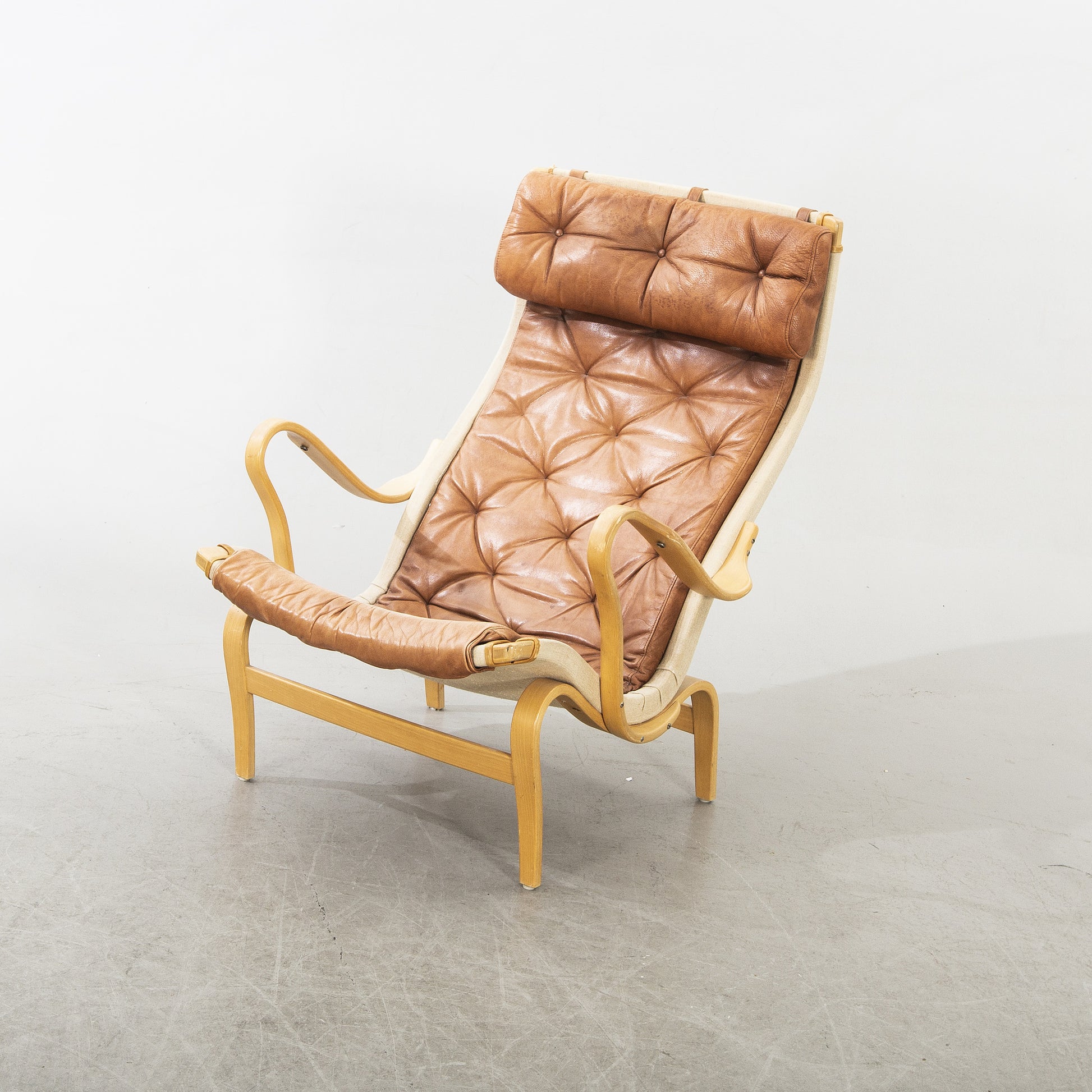 SOLD Bruno Mathsson Leather Pernilla Chair