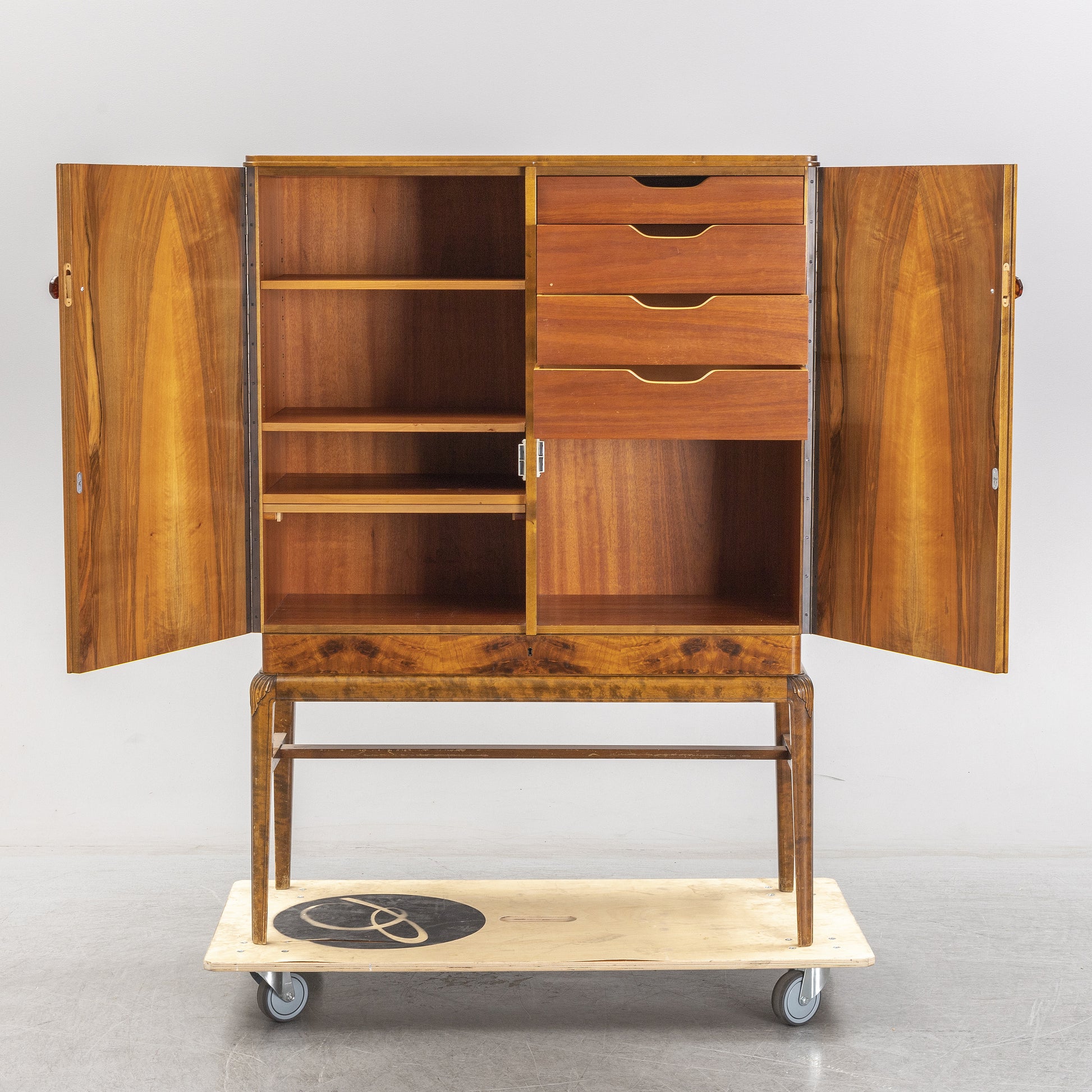 SOLD Walnut Veneered Cabinet