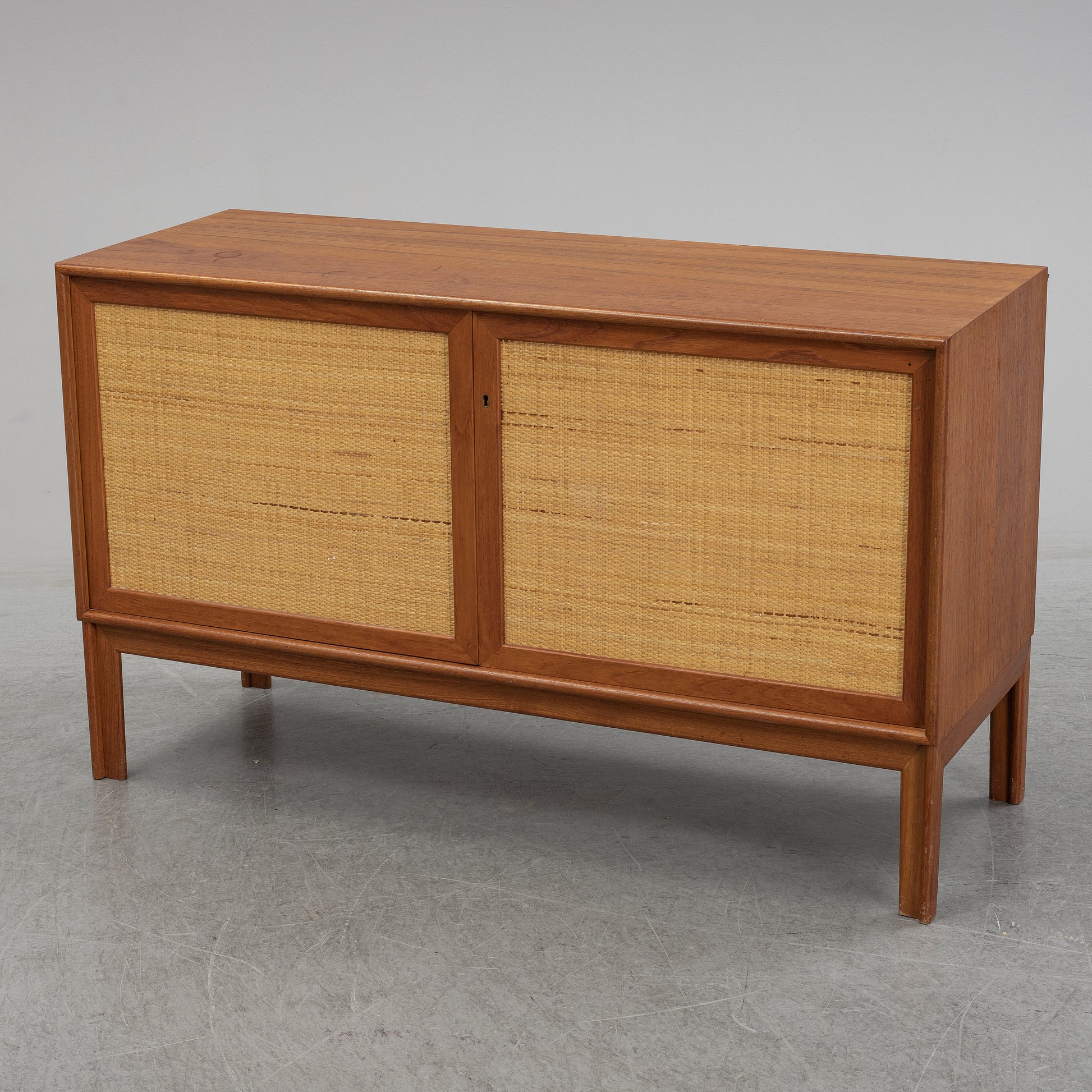 SOLD Alf Svensson Teak and Rattan Sideboard