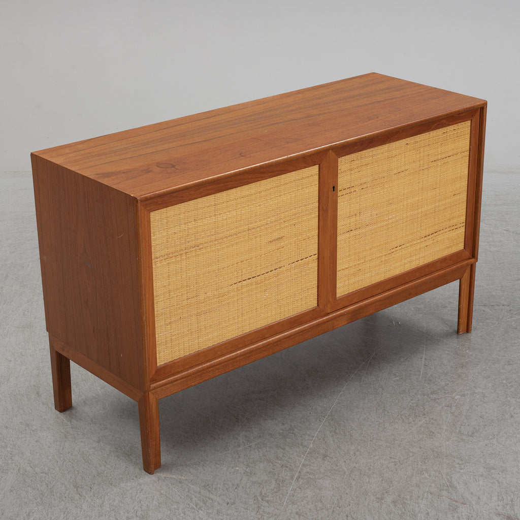 SOLD Alf Svensson Teak and Rattan Sideboard