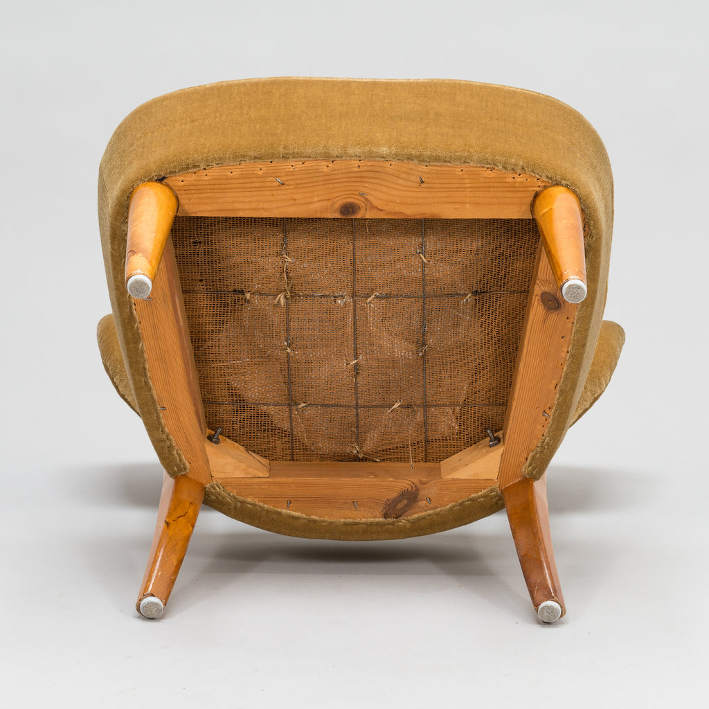 SOLD 1940's velvet armchair