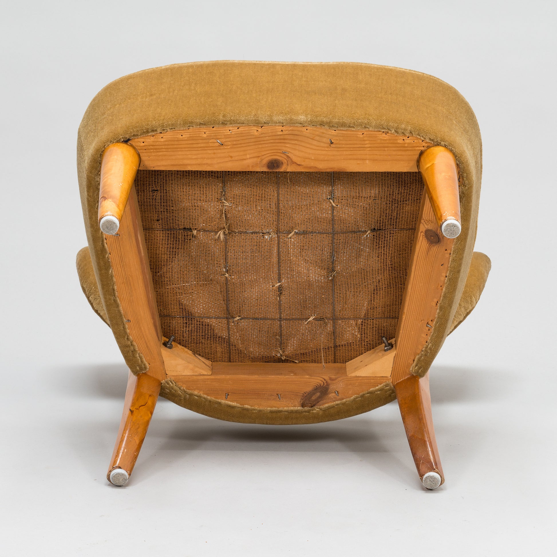 SOLD 1940's velvet armchair