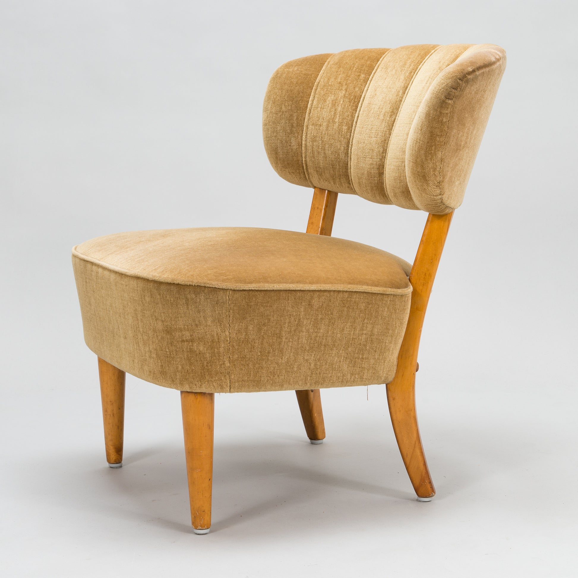 SOLD 1940's velvet armchair