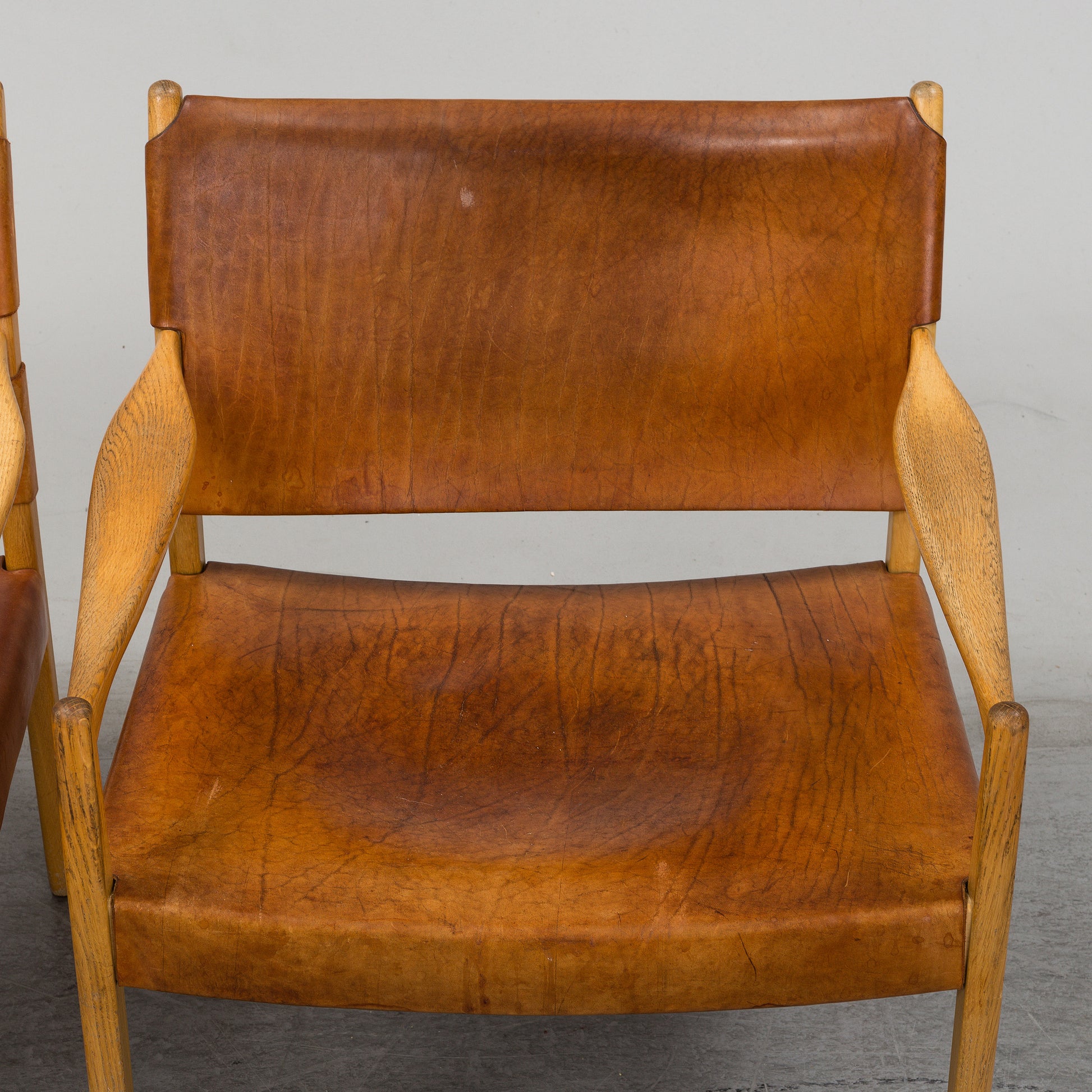 SOLD Saddle Leather Loungechairs
