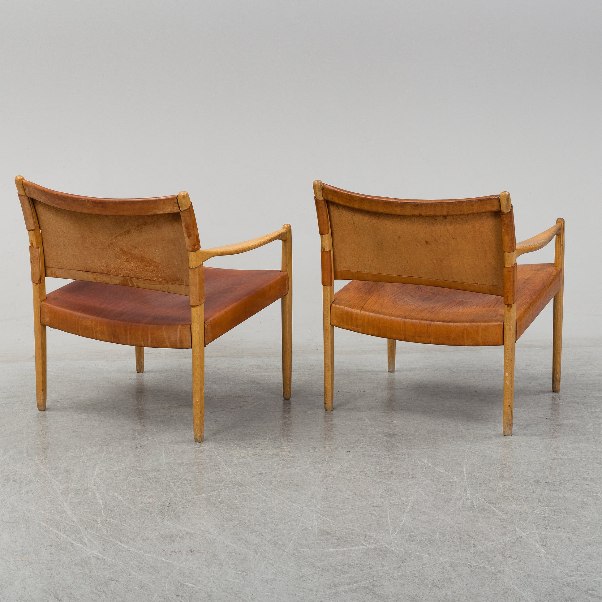 SOLD Saddle Leather Loungechairs