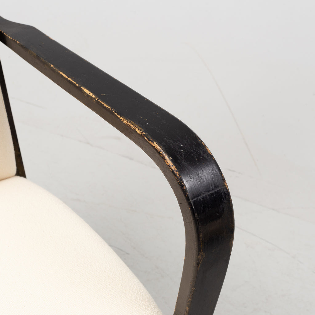 SOLD Asko Finland 1940's Chairs in Ivory Boucle