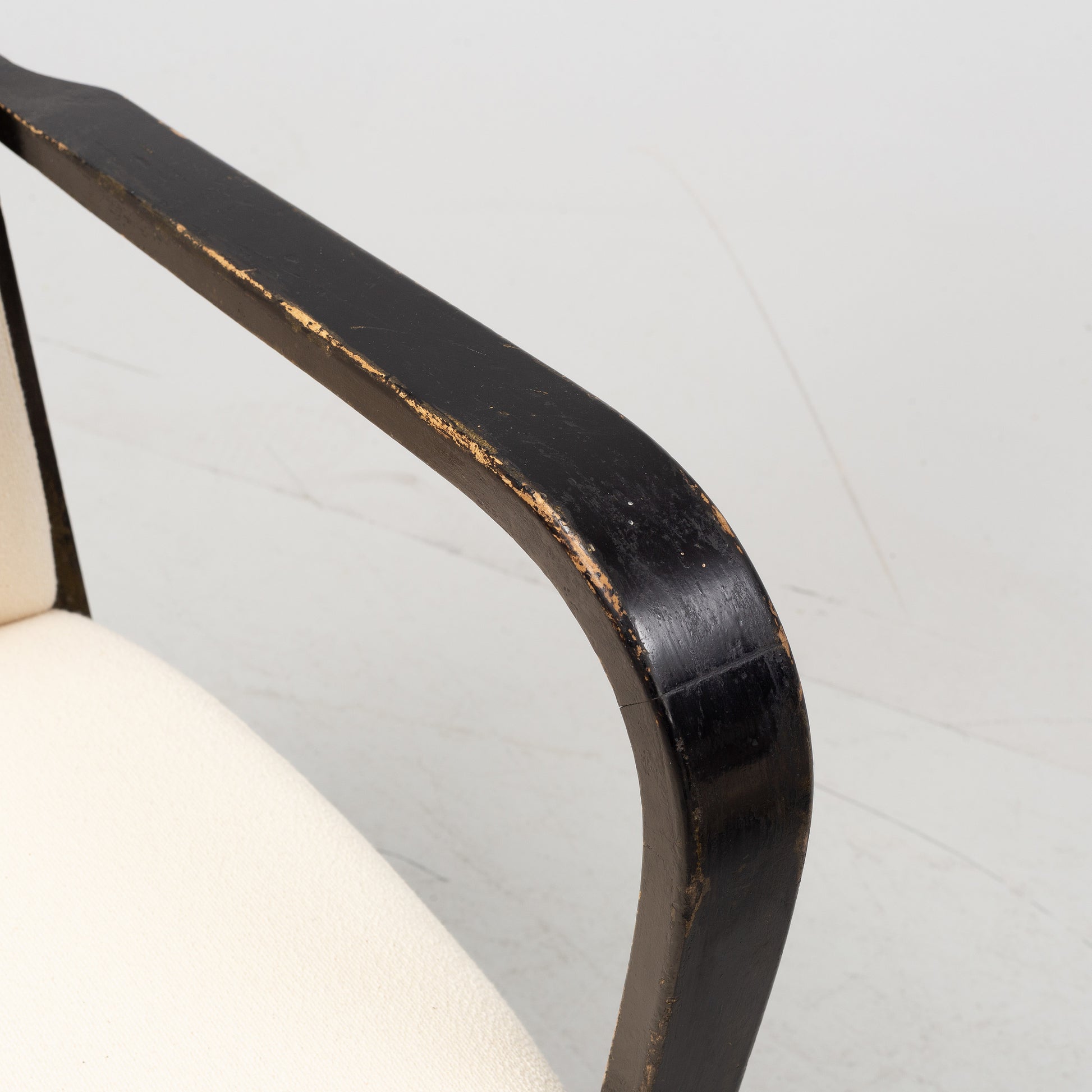 SOLD Asko Finland 1940's Chairs in Ivory Boucle