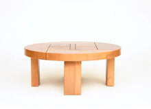 Load image into Gallery viewer, SOLD 1970s Maison Regain Circular Table in Solid Elm
