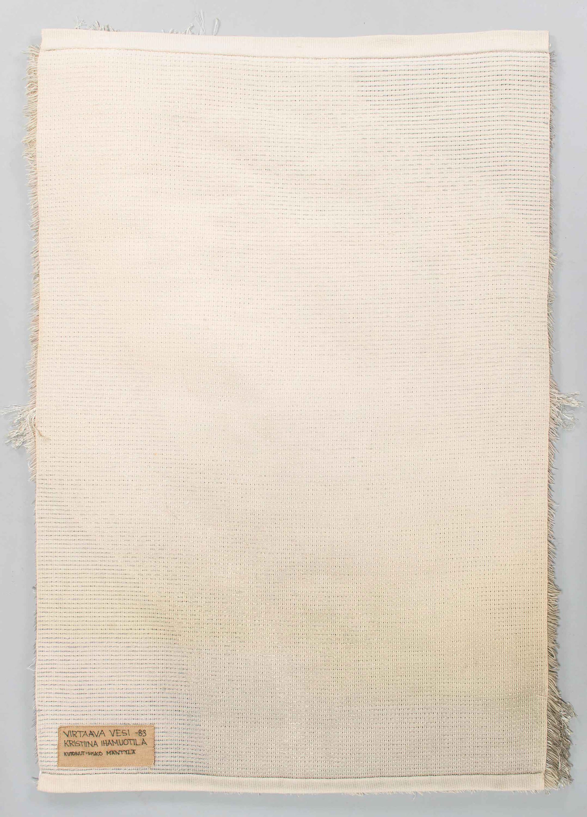 Kristiina Ihamuotila "Virtaava Vesi" (Running Water) | 1980s Vintage Handwoven Finnish Wall Tapestry