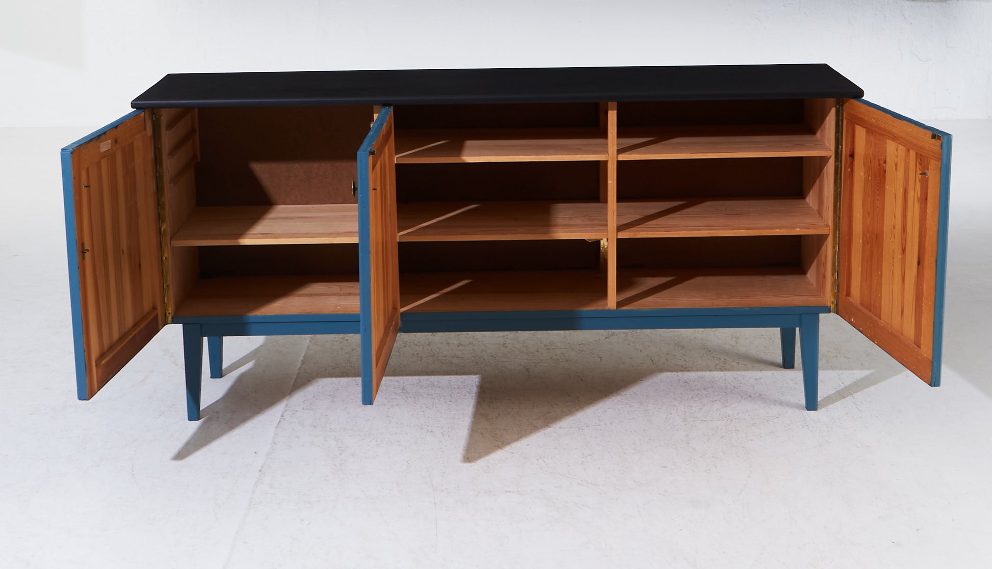 SOLD Blue Country Cabinet