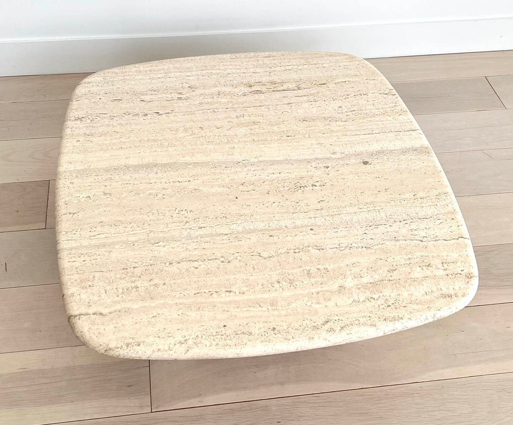 SOLD 1970's Mid-Century Italian Travertine Coffee Table