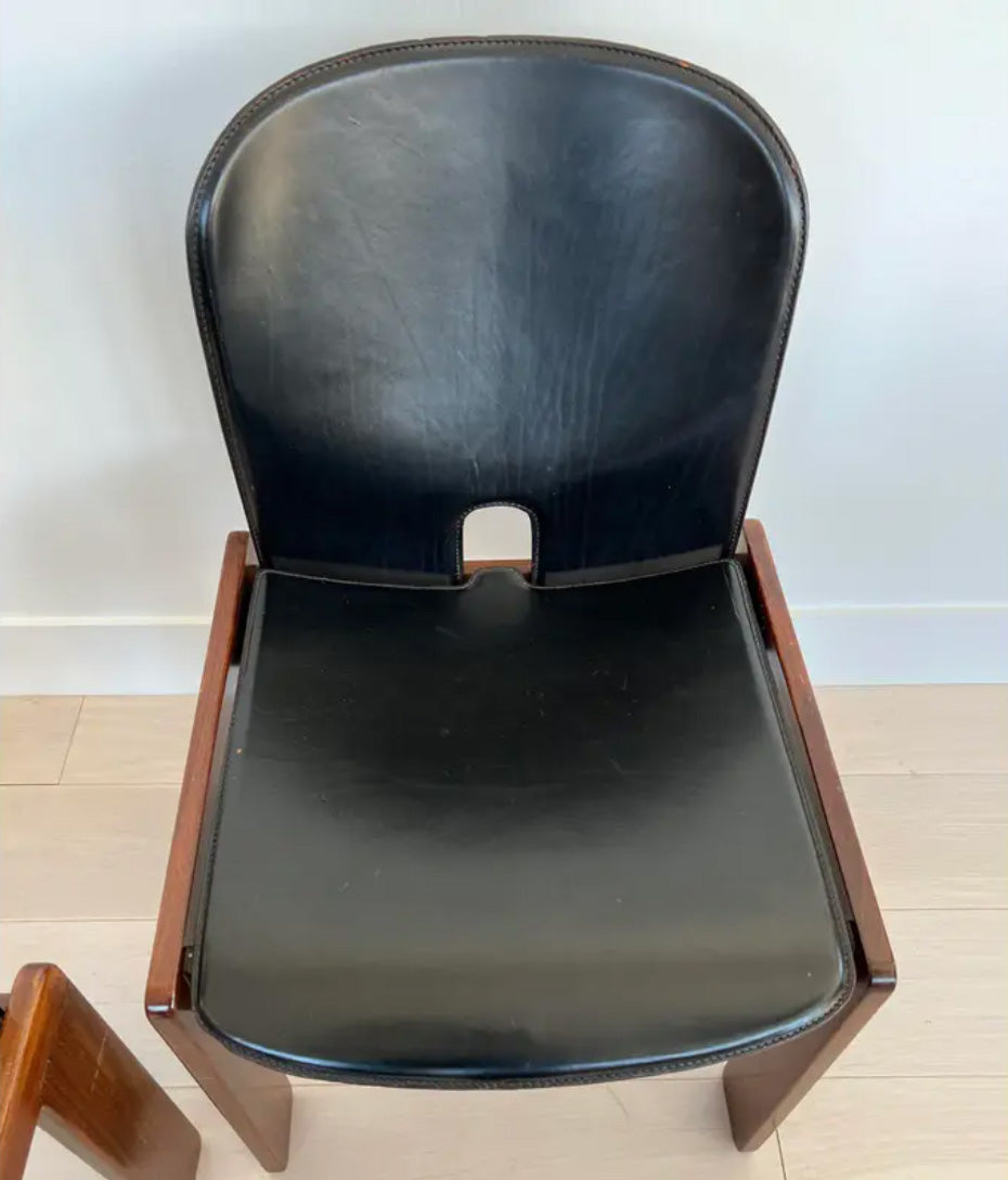 SOLD 1960's Afra and Tobia Scarpa "121" Dining Chairs for Cassina- Set of 4