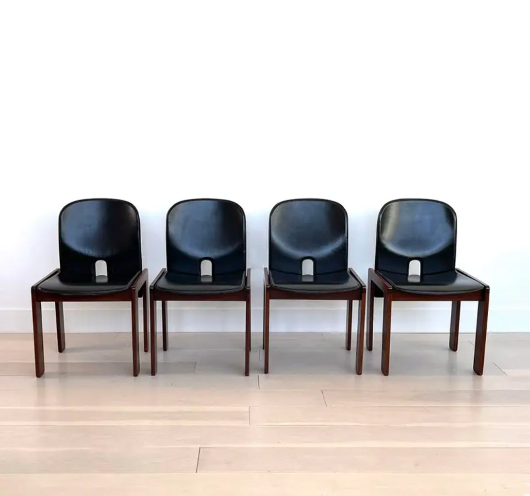 SOLD 1960's Afra and Tobia Scarpa "121" Dining Chairs for Cassina- Set of 4