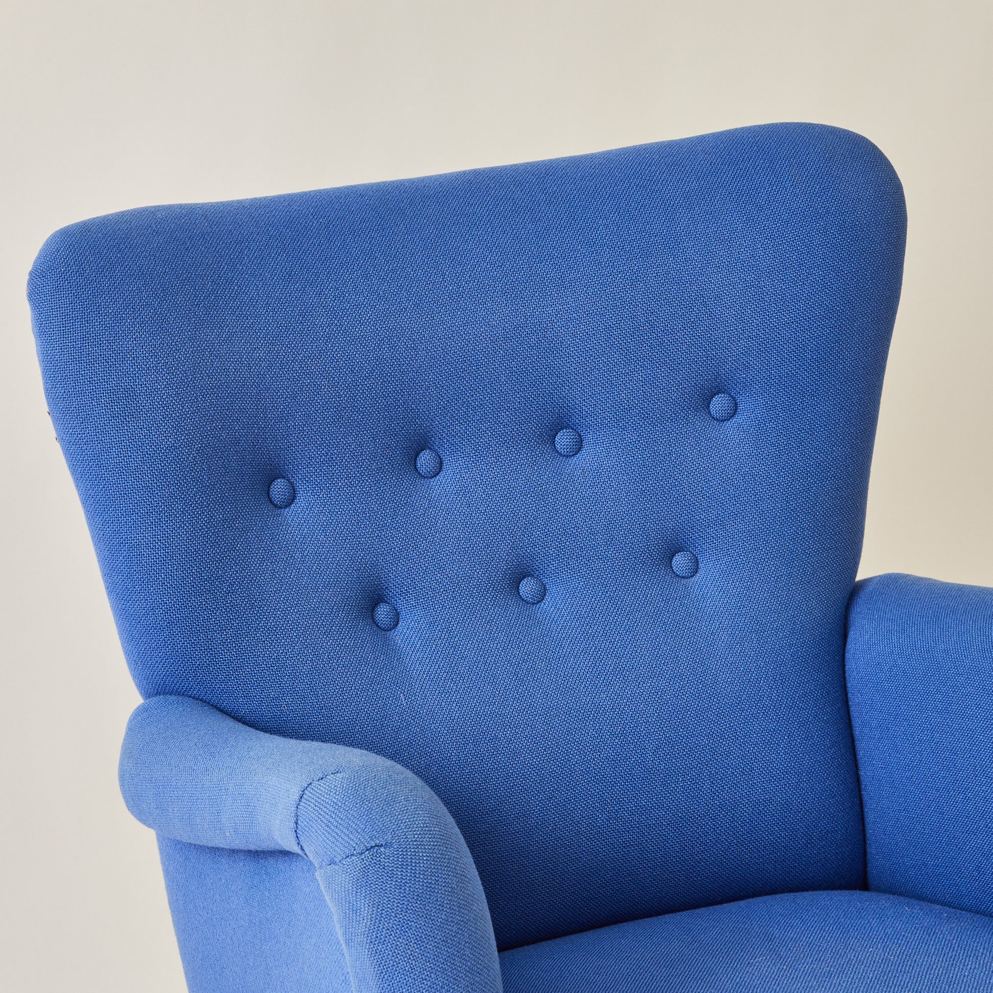SOLD Danish Easy Chair made by Fritz Hansen, stained beech frame, 1930's-40's