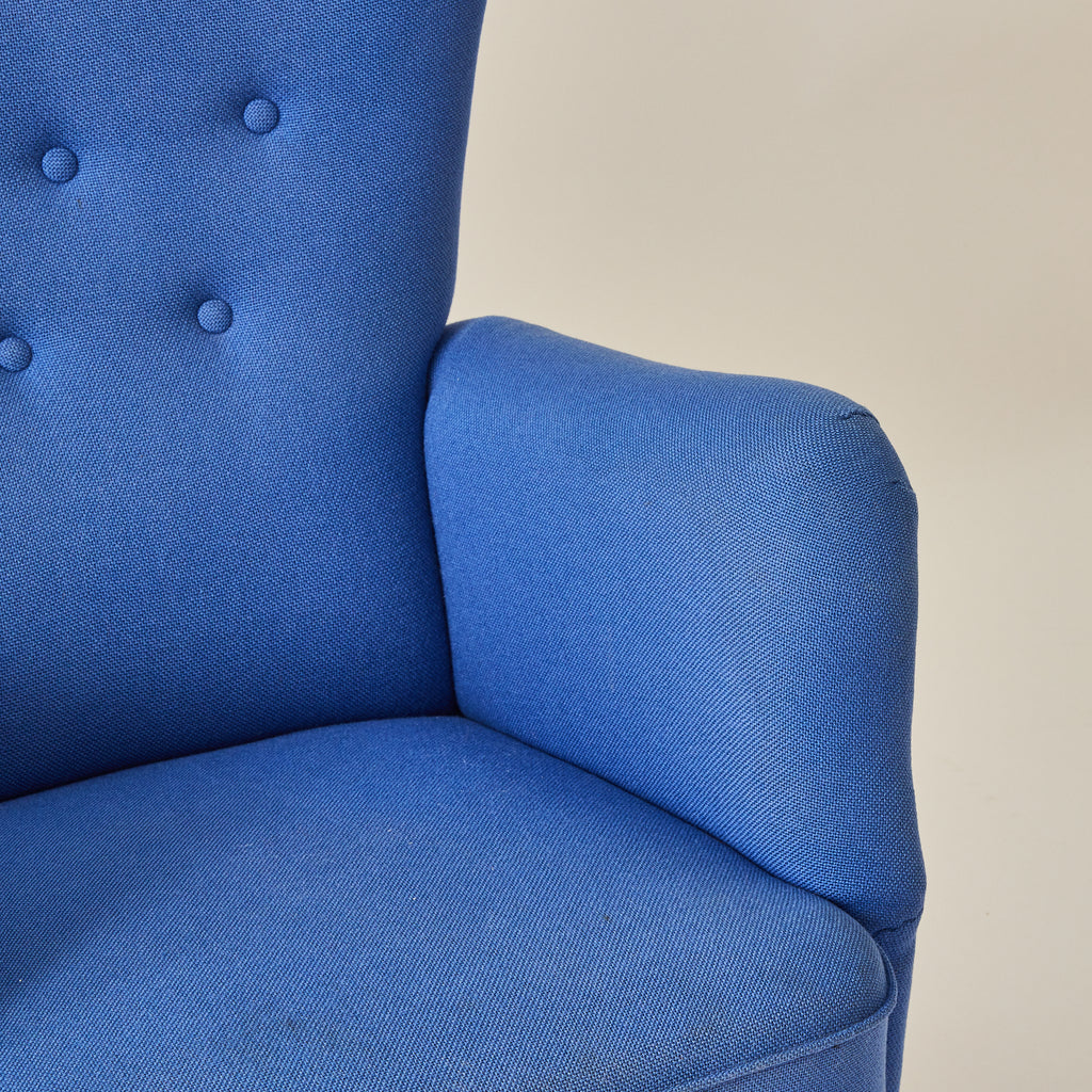 SOLD Danish Easy Chair made by Fritz Hansen, stained beech frame, 1930's-40's