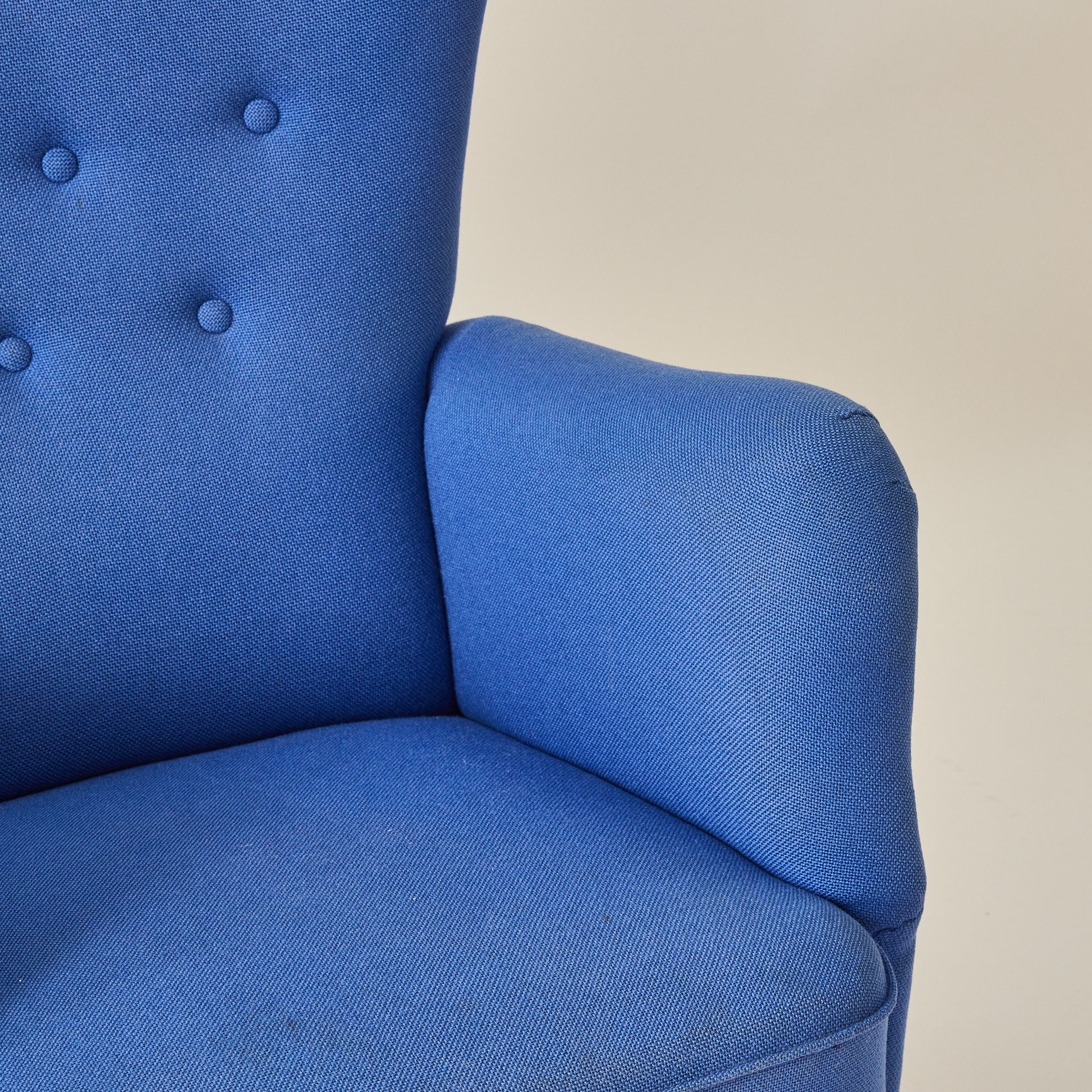 SOLD Danish Easy Chair made by Fritz Hansen, stained beech frame, 1930's-40's