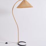 SOLD Mads Caprani Danish Floor Lamp With Pleated Shade