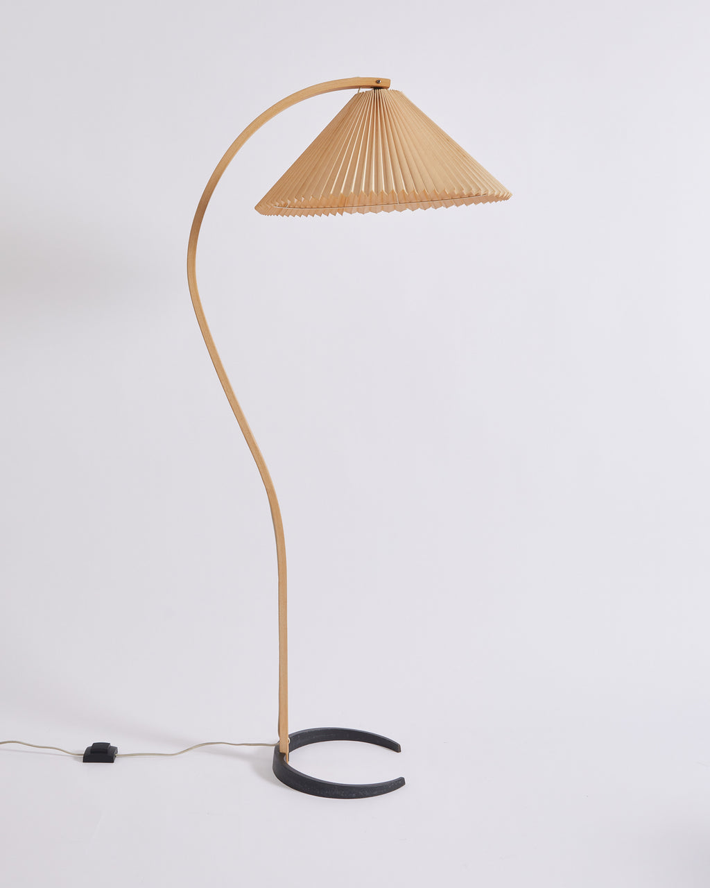 SOLD Mads Caprani Danish Floor Lamp With Pleated Shade