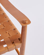 Load image into Gallery viewer, Danish Mid Century Safari Leather Lounge Chair
