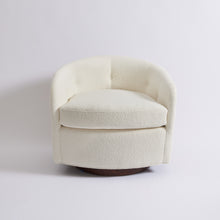 Load image into Gallery viewer, SOLD Mid Century Milo Baughman Swivel and Tilt Tub Chairs in Ivory Boucle
