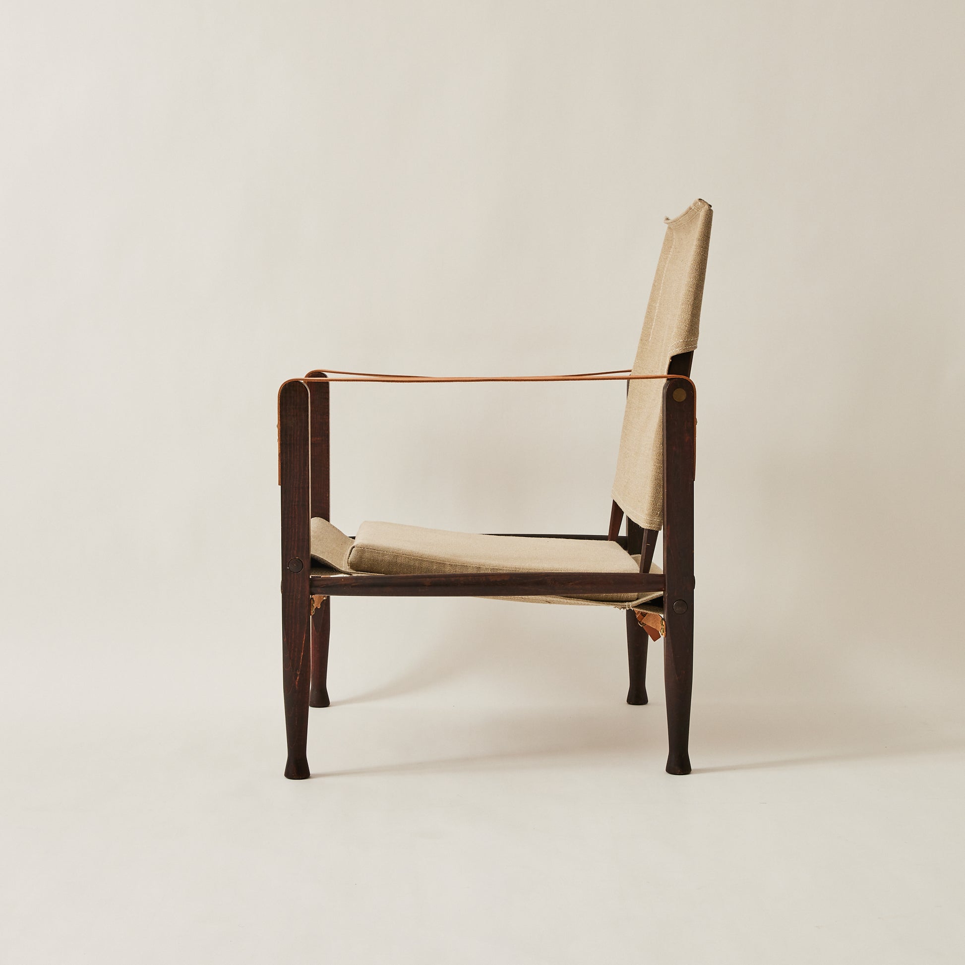 SOLD Kaare Klint Safari Chairs for Rud Rasmussen in Ash and Canvas