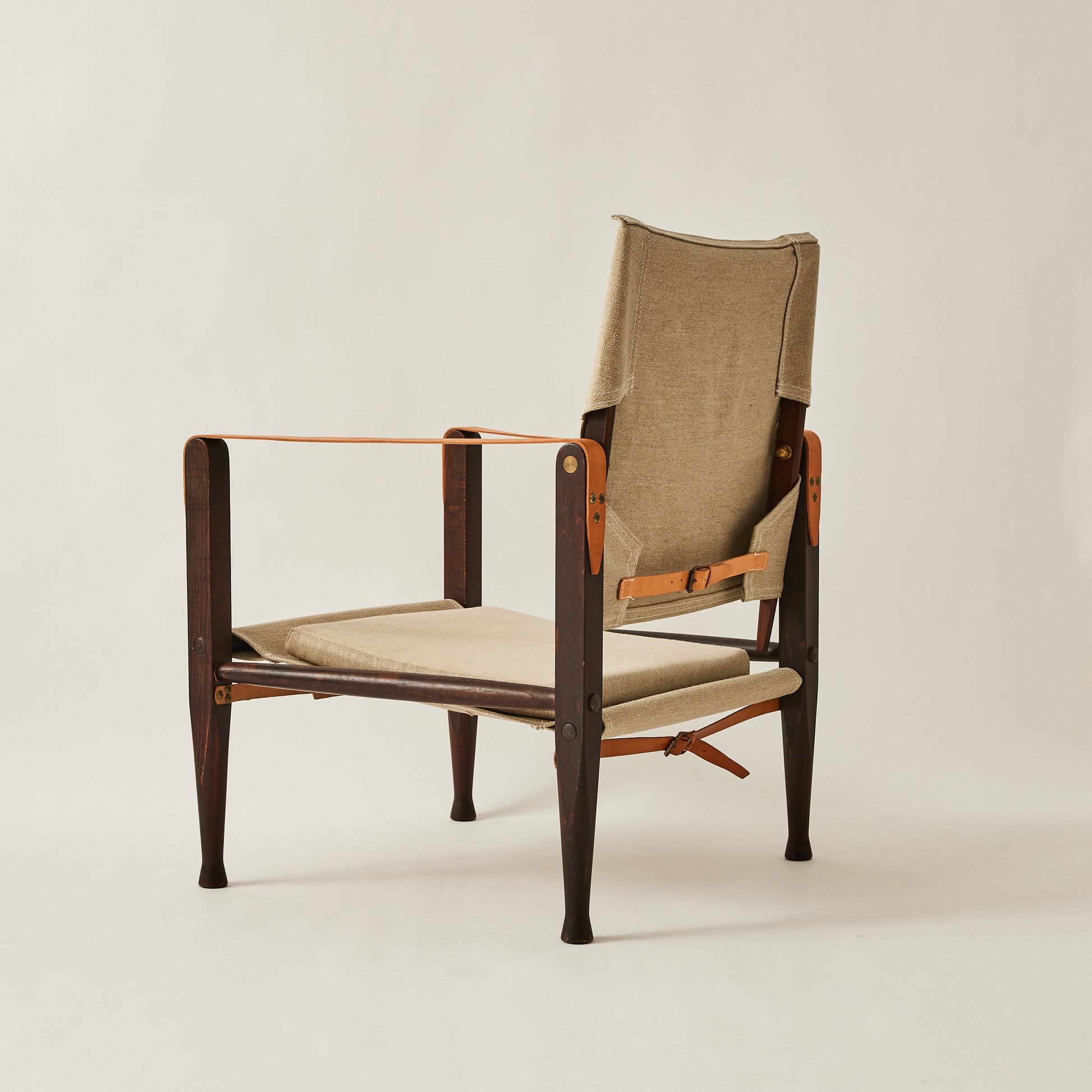 SOLD Kaare Klint Safari Chairs for Rud Rasmussen in Ash and Canvas