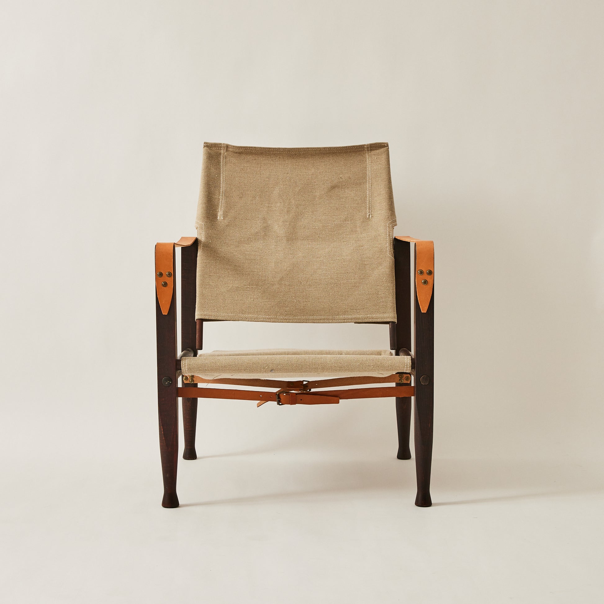 SOLD Kaare Klint Safari Chairs for Rud Rasmussen in Ash and Canvas
