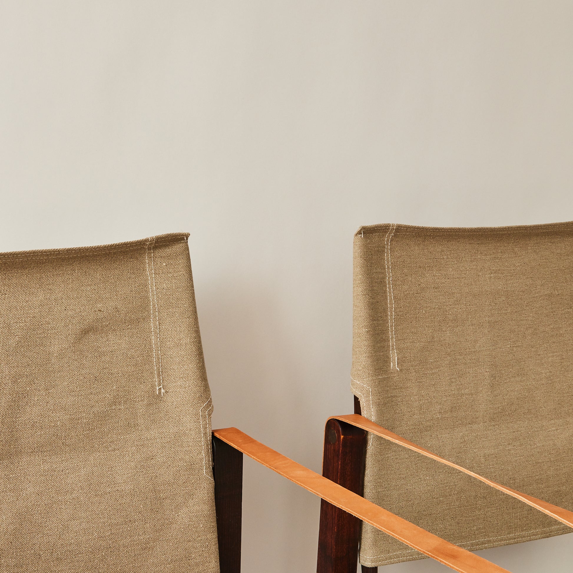 SOLD Kaare Klint Safari Chairs for Rud Rasmussen in Ash and Canvas