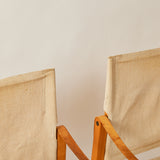 SOLD Kaare Klint Safari Chairs for Rud Rasmussen in  and Canvas