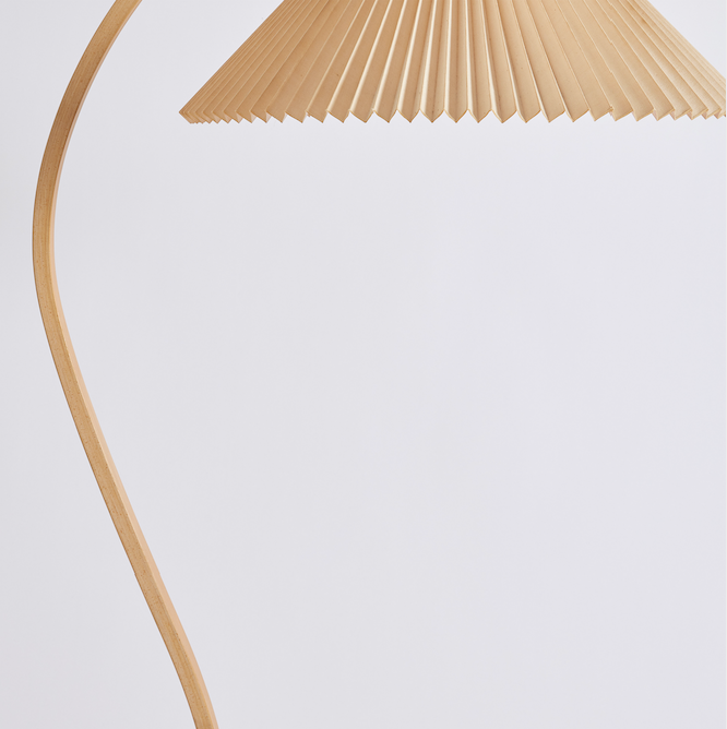 SOLD Mads Caprani Danish Floor Lamp With Pleated Shade