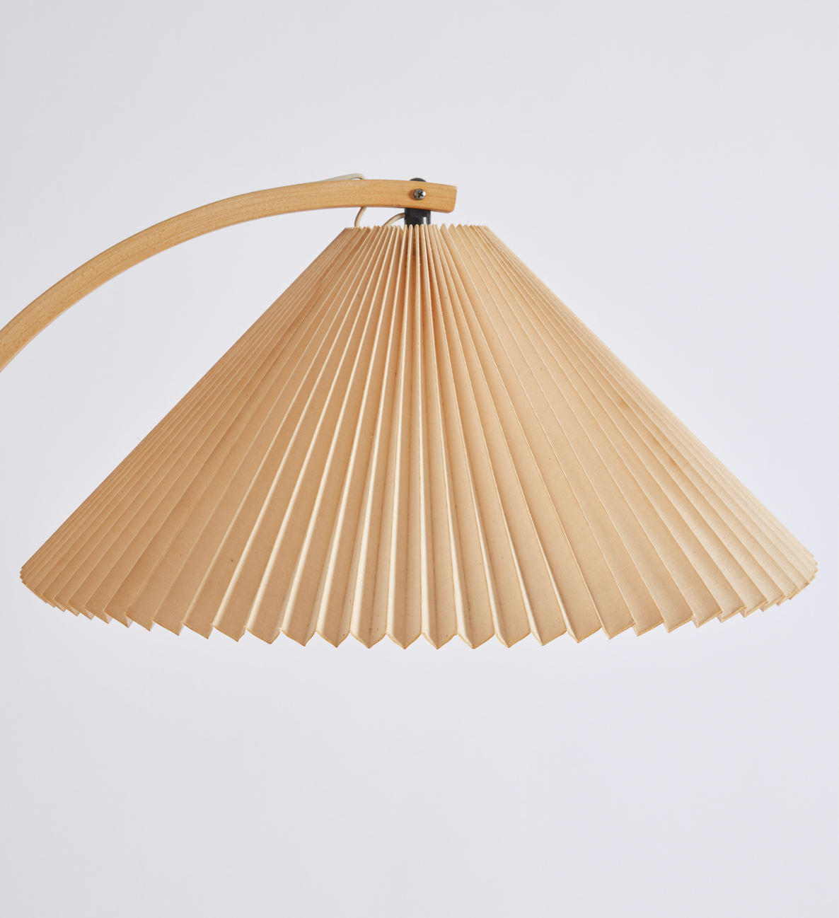SOLD Mads Caprani Danish Floor Lamp With Pleated Shade