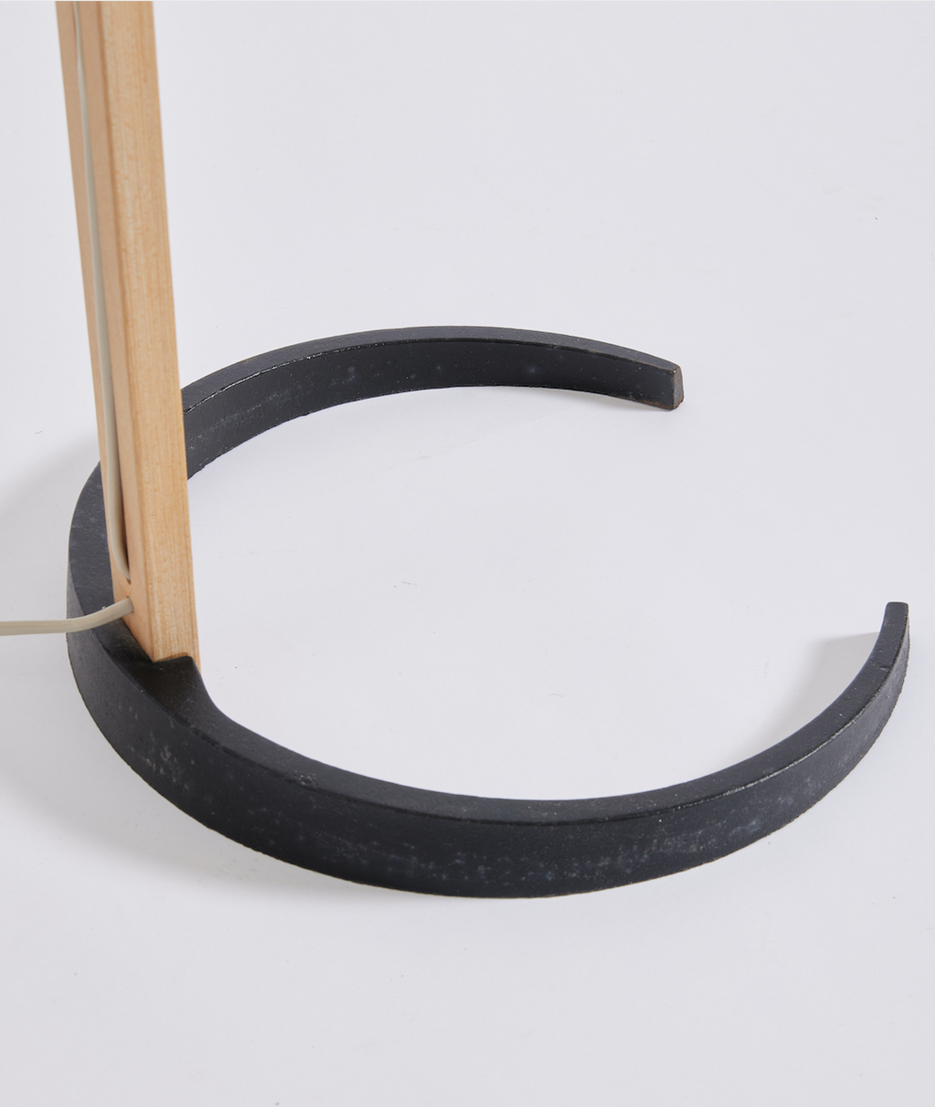 SOLD Mads Caprani Danish Floor Lamp With Pleated Shade