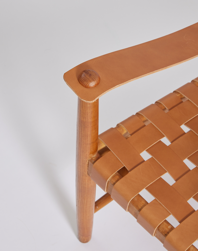 SOLD Danish Mid Century Safari Leather Lounge Chair