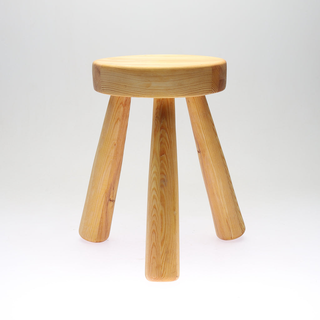 SOLD Ingvar Hildingsson Swedish Pine Stool, 1970's