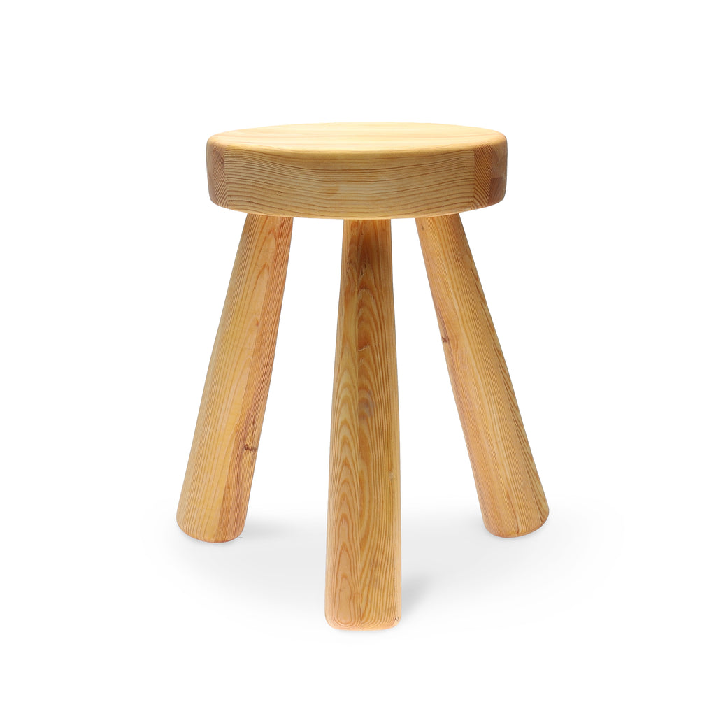 SOLD Ingvar Hildingsson Swedish Pine Stool, 1970's