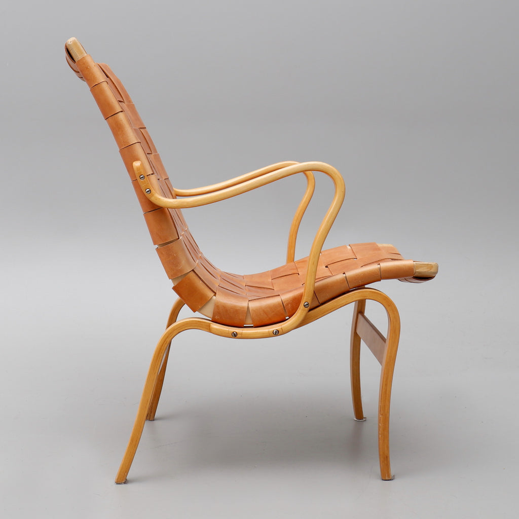 SOLD Bruno Mathsson "Eva" Easy Chair in Original Leather 1960's