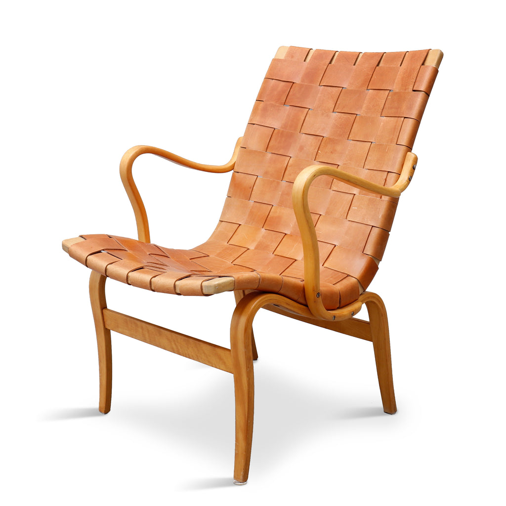 SOLD Bruno Mathsson "Eva" Easy Chair in Original Leather 1960's