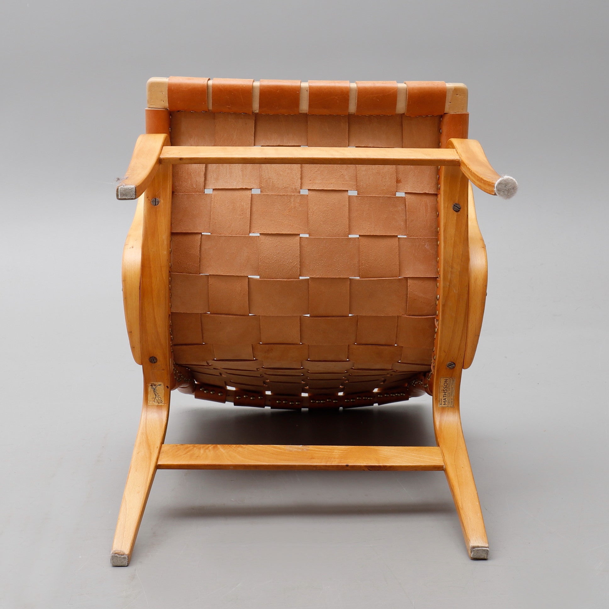 SOLD Bruno Mathsson "Eva" Easy Chair in Original Leather 1960's