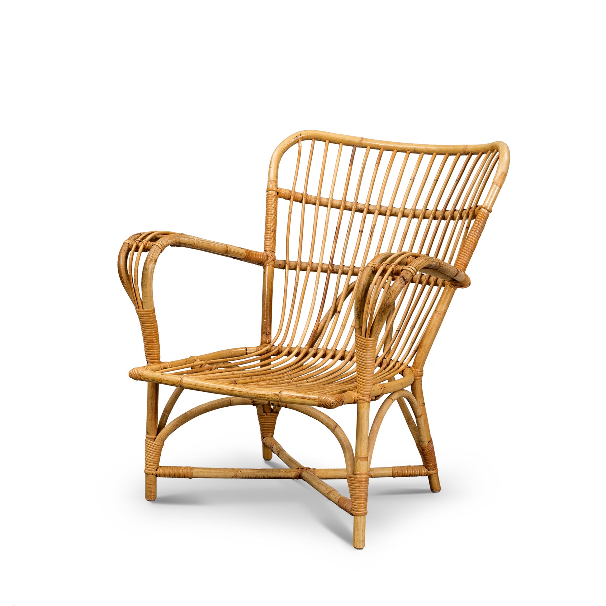 SOLD Rattan Lounge Chair